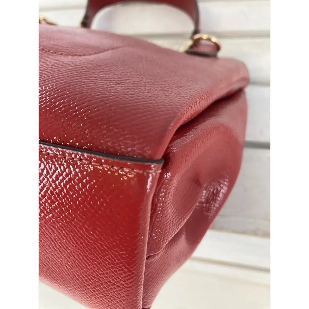 COACH F37833 SMALL RED PATTON LEATHER CROSSBODY BAG - Picture 11 of 16